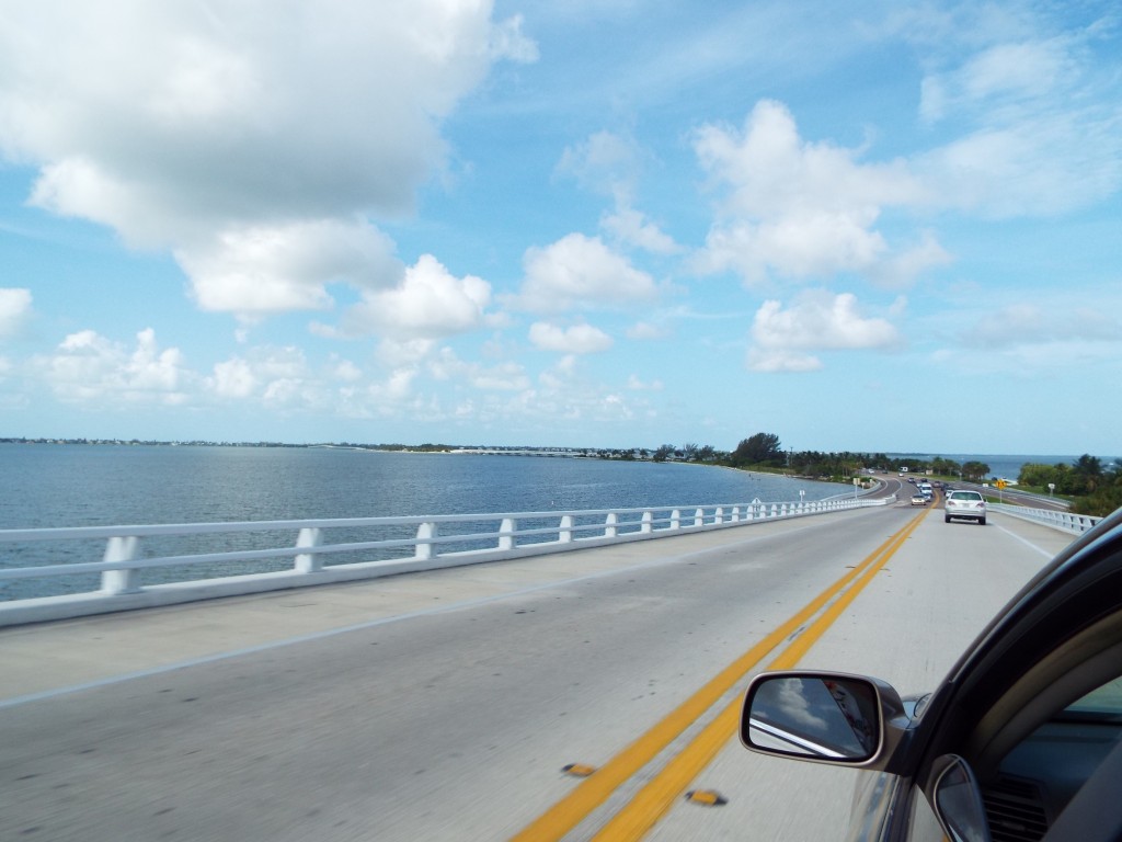 The picturesque view driving over to Sanibel