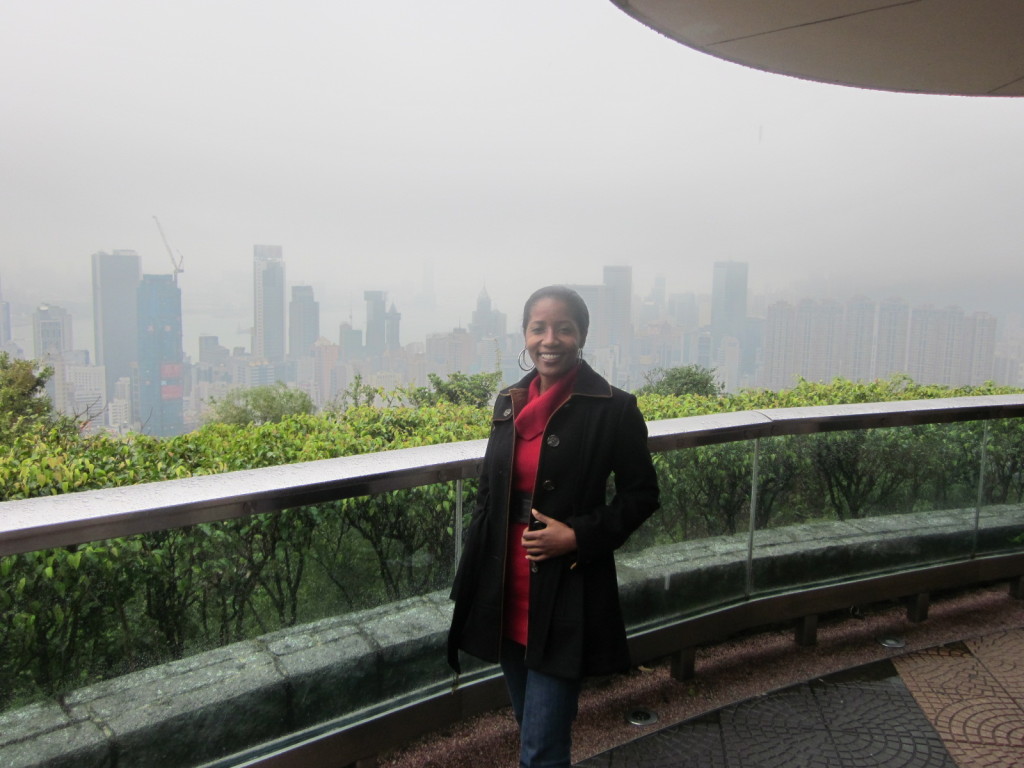 View from Victoria Peak on a cloudy day