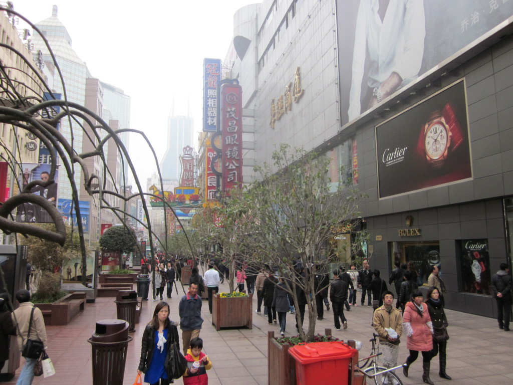 Busy street in China