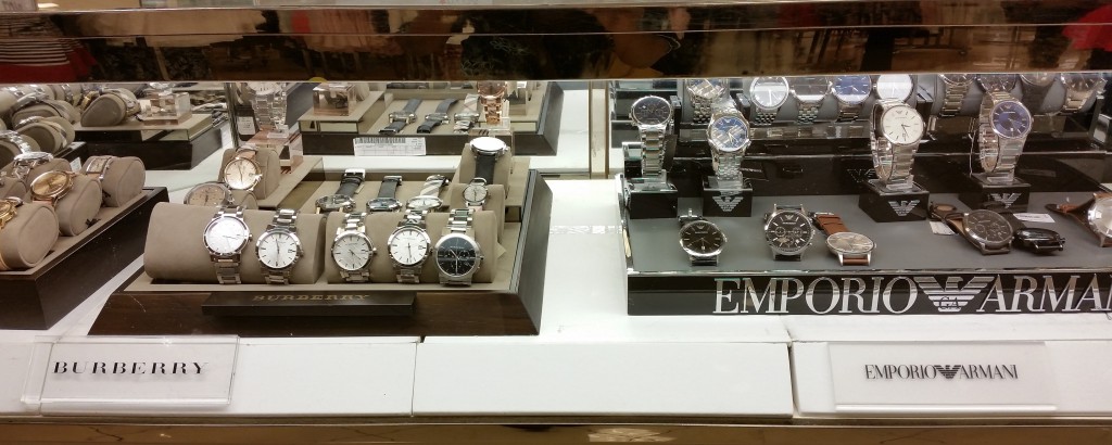 Genuine designer watches in your local Macy's (retail store chain)