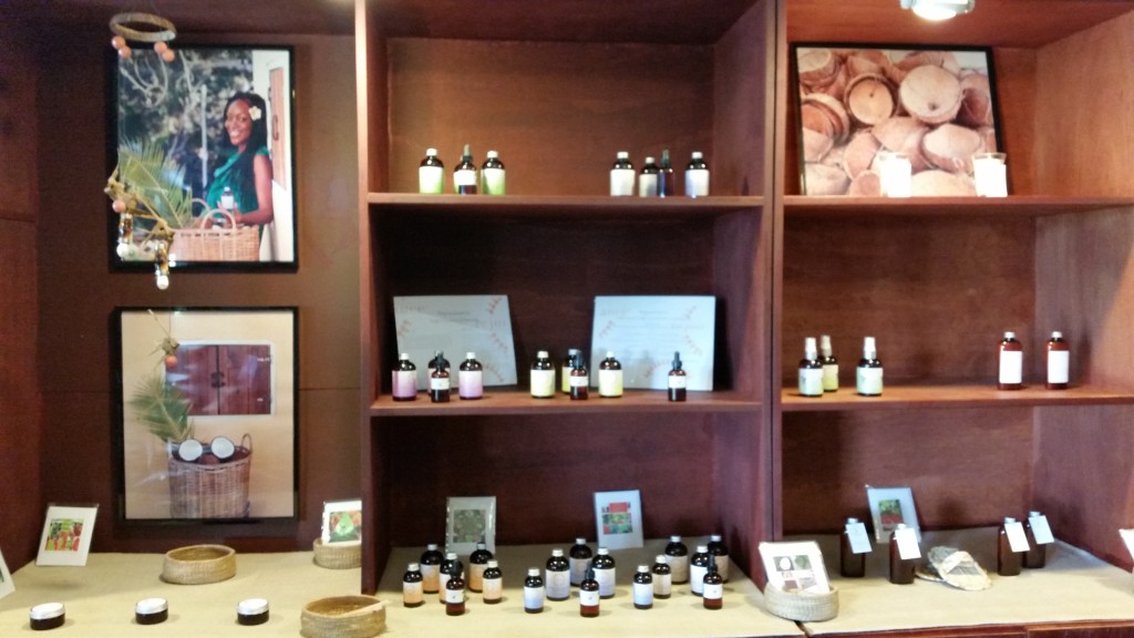 The extensive product line available at The Coconut Body Shop