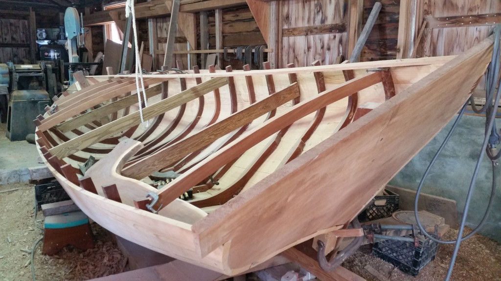 A dinghy in progress