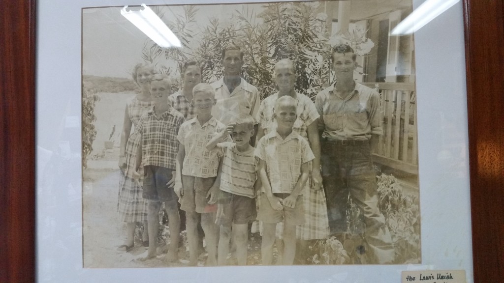 Joe Albury (front row, second from left) as a young boy surrounded by his famaily