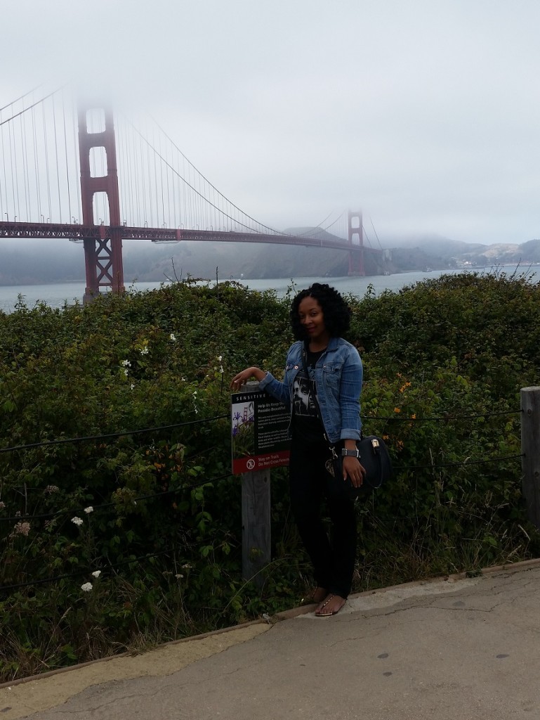 In front of the Golden Gate Bridge in San Francisco