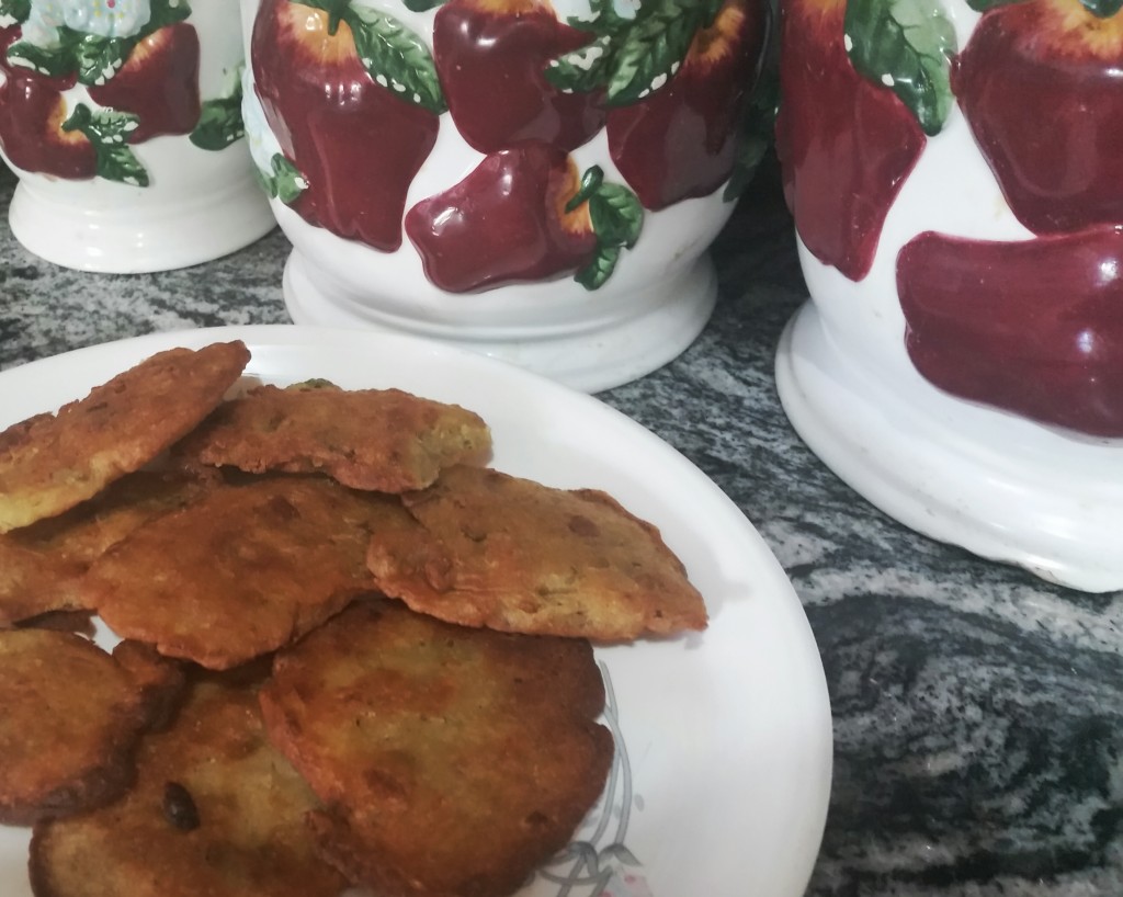 Saltfish fritters masterfully prepared by one of the greatest home cooks in my family, my aunt.