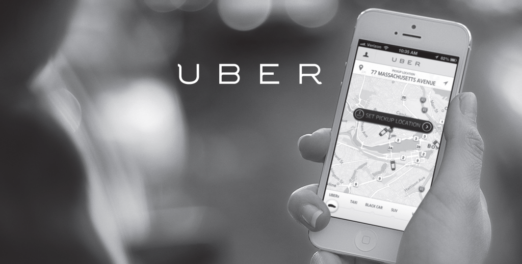 The Uber app is simple to download and easy to navigate. (Image sourced from INternet)