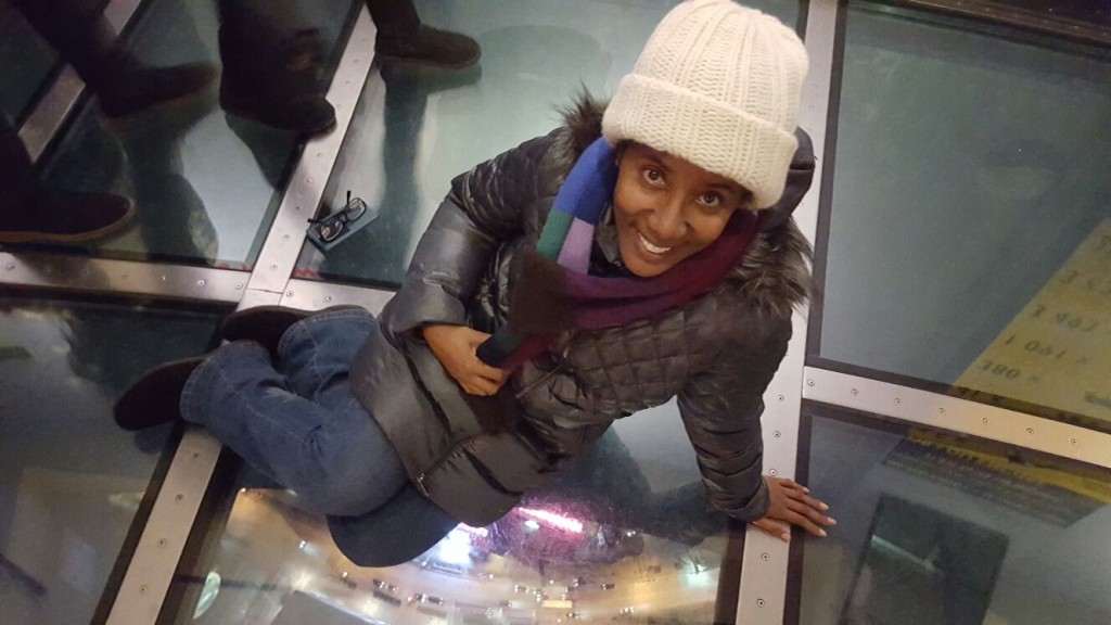 You wouldn't believe how many people were scared to step on the glass and look down.