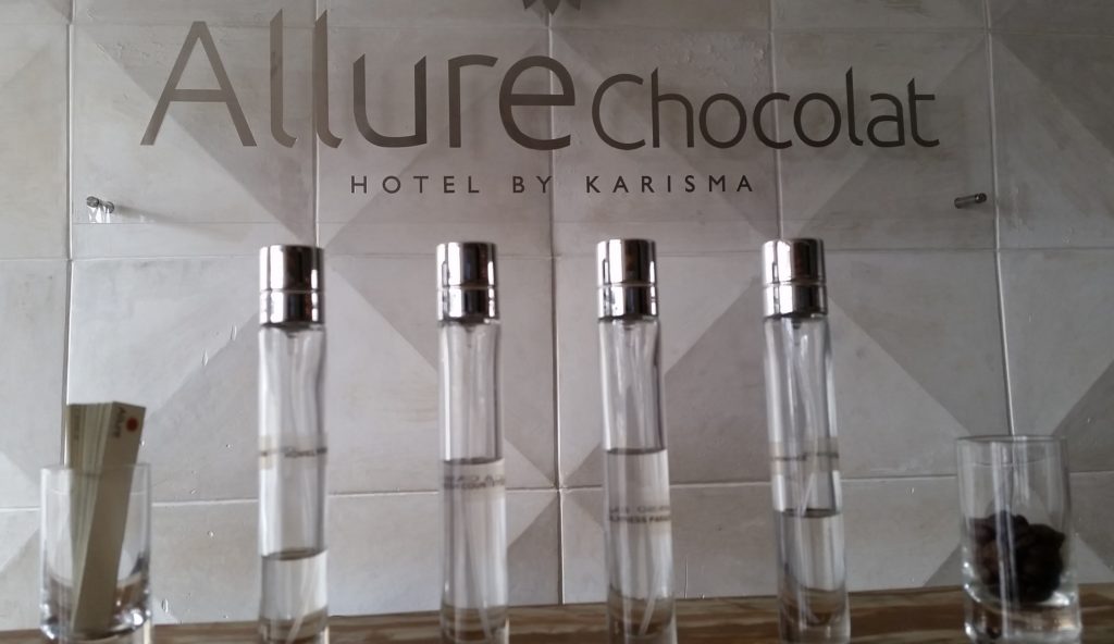 Aromatherapy choices at Allure Chocolat