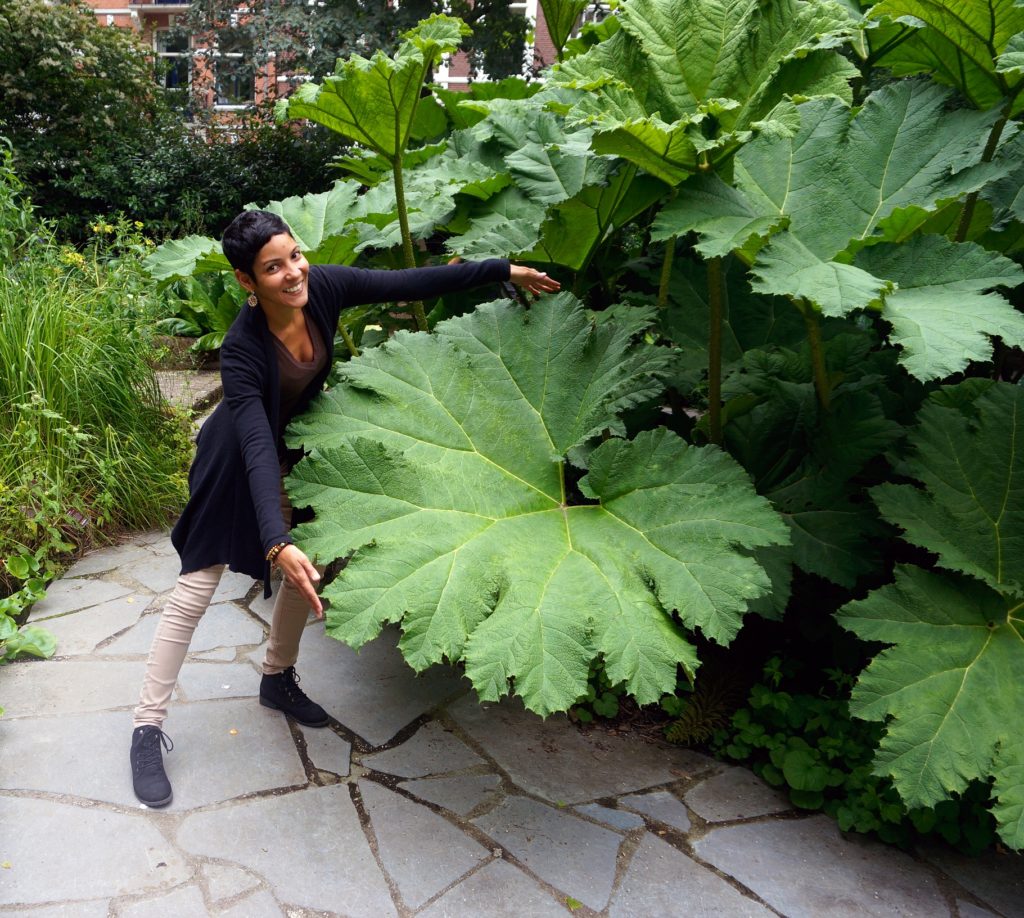 Having fun at the botanical gardens in Amsterdam