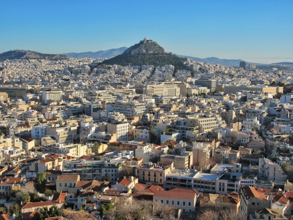 View of Athens from the Acropolis hill_Greece