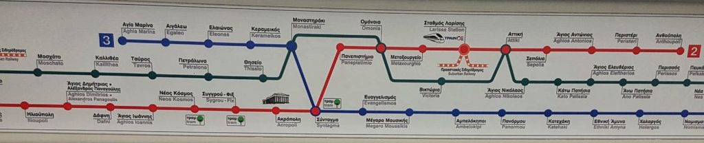 Metro Lines in Central Athens_Greece