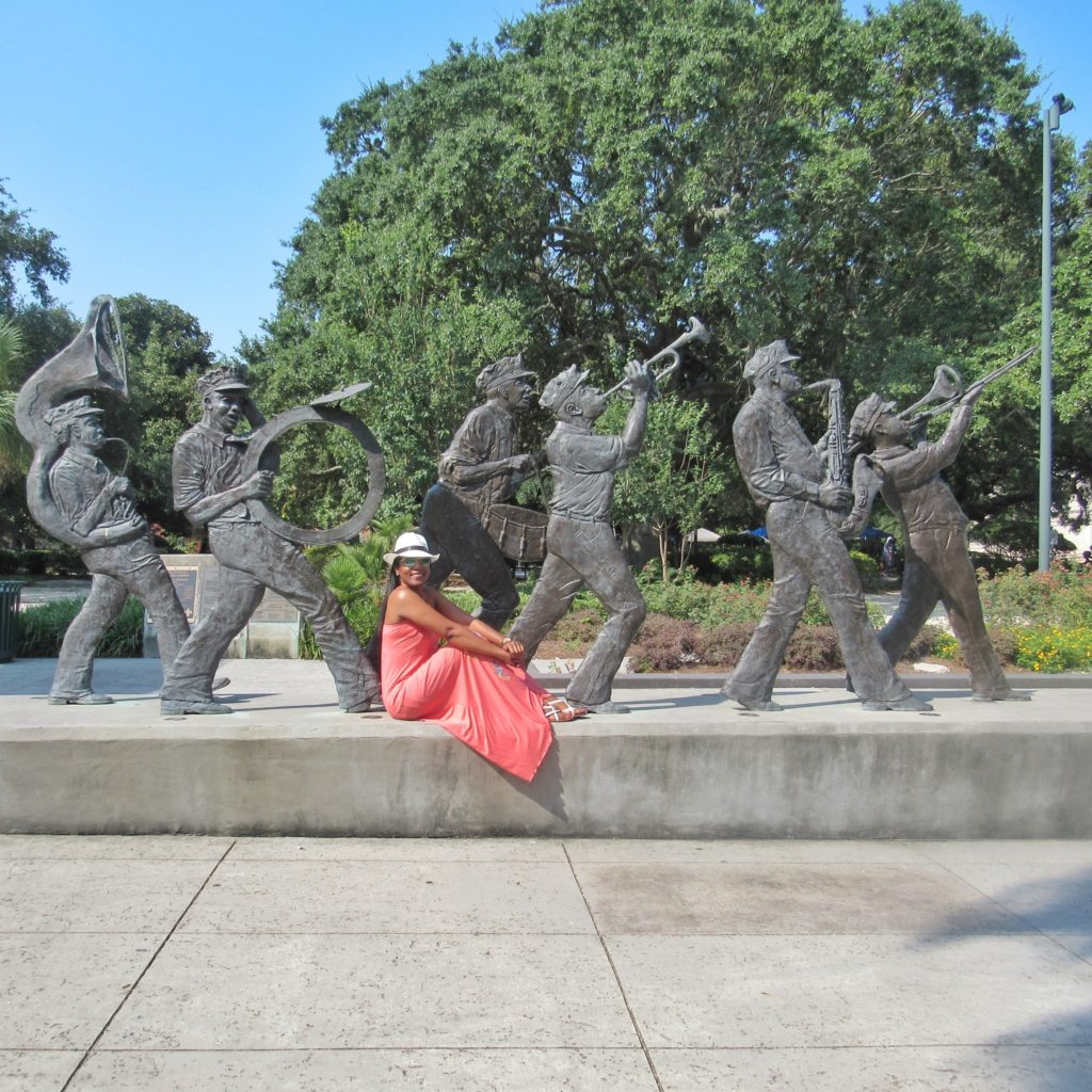 Jaz musician statues at ouis Armstrong Park_New Orleans